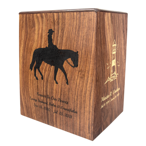 Perfect Wooden Box Urn- Upright-Cremation Urns-New Memorials-Afterlife Essentials