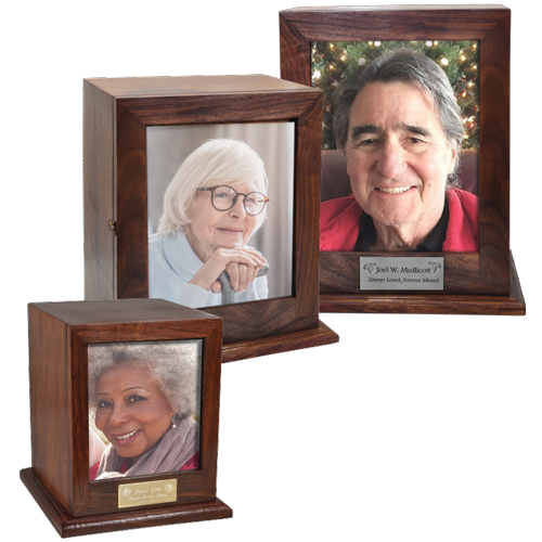 Elegant Photo Wood Cremation Urn - 3 Sizes-Cremation Urns-New Memorials-Afterlife Essentials