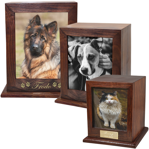 Elegant Photo Wood Pet Cremation Urn - 3 Sizes-Cremation Urns-New Memorials-Afterlife Essentials