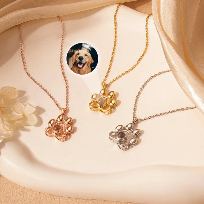 Paw Print Photo Projection Necklace-Jewelry-Anavia-Afterlife Essentials