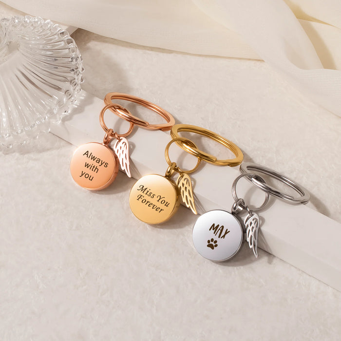 Round Coin Memorial Key Chain-Jewelry-Anavia-Afterlife Essentials