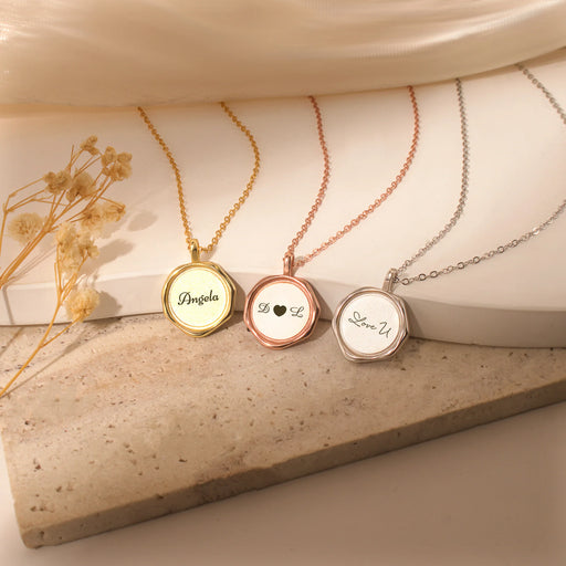 Custom Text Stamped Necklace-Jewelry-Anavia-Afterlife Essentials