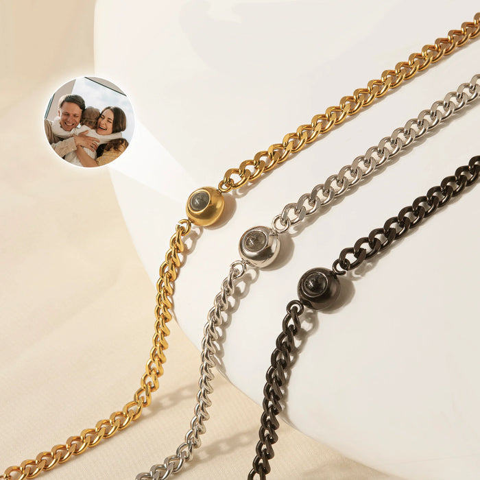 Custom Photo Projection Chain Bracelet-Jewelry-Anavia-Afterlife Essentials