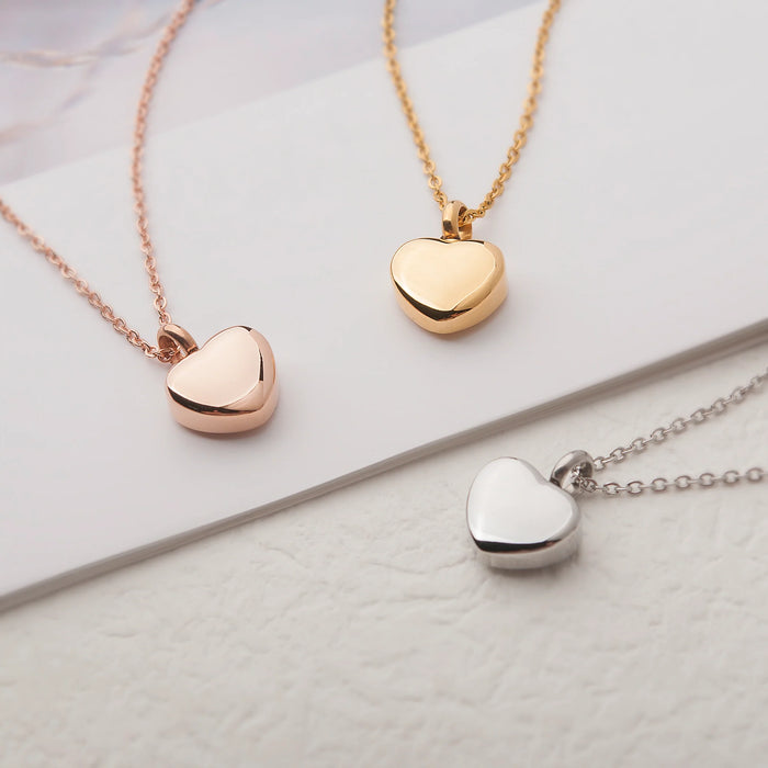 Mini Heart Memorial Necklace Cremation Jewelry-Jewelry-Anavia-Afterlife Essentials