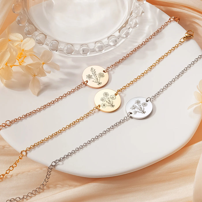 Birth Flower Bouquet Charm Bracelet-Jewelry-Anavia-Afterlife Essentials