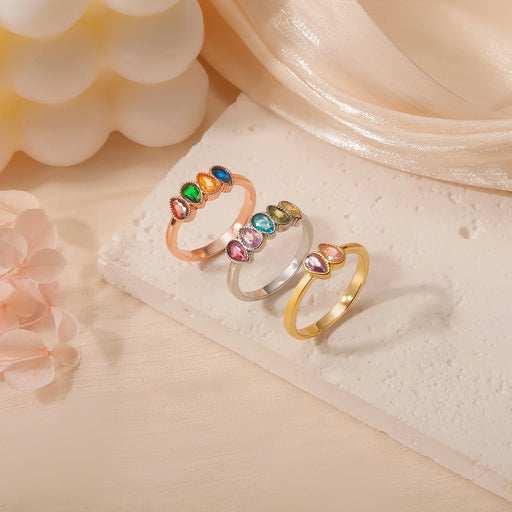 Waterdrop Birthstone Ring-Jewelry-Anavia-Afterlife Essentials