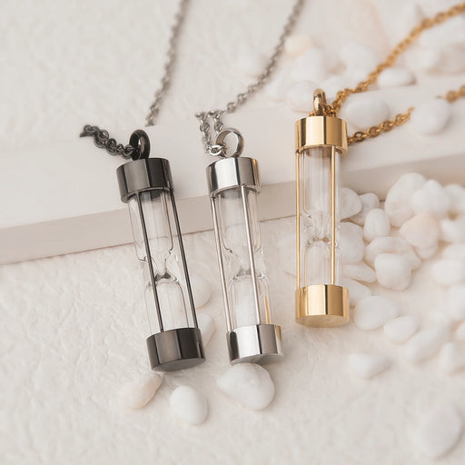 Hourglass Memorial Necklace Cremation Jewelry-Jewelry-Anavia-Afterlife Essentials