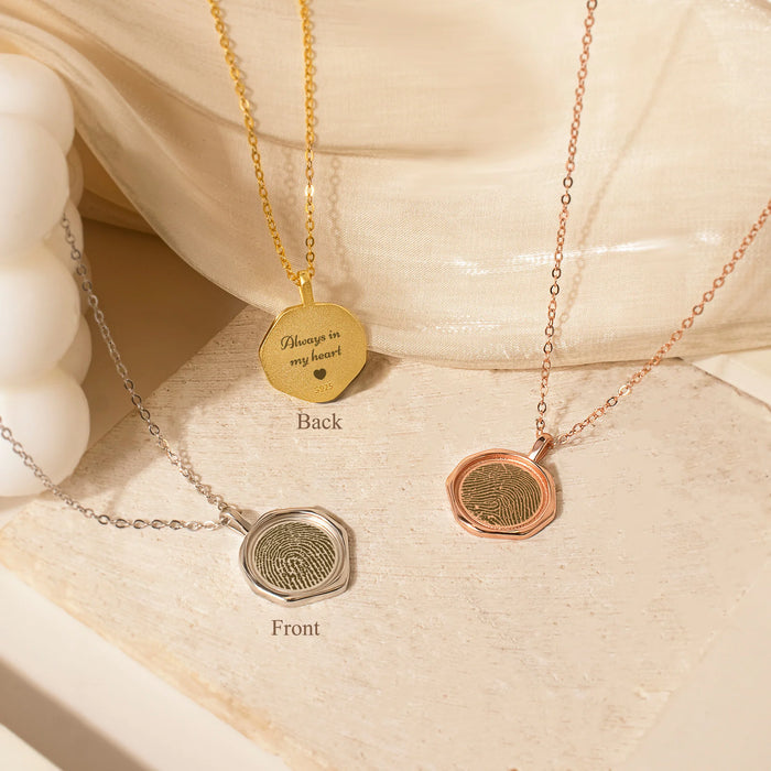 Fingerprint Stamped Necklace-Jewelry-Anavia-Afterlife Essentials