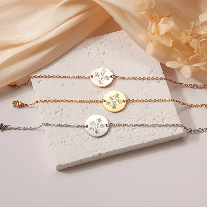 Birth Flower Bouquet Charm Bracelet-Jewelry-Anavia-Afterlife Essentials