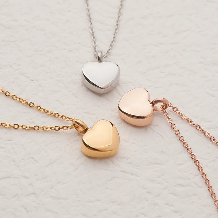 Mini Heart Memorial Necklace Cremation Jewelry-Jewelry-Anavia-Afterlife Essentials