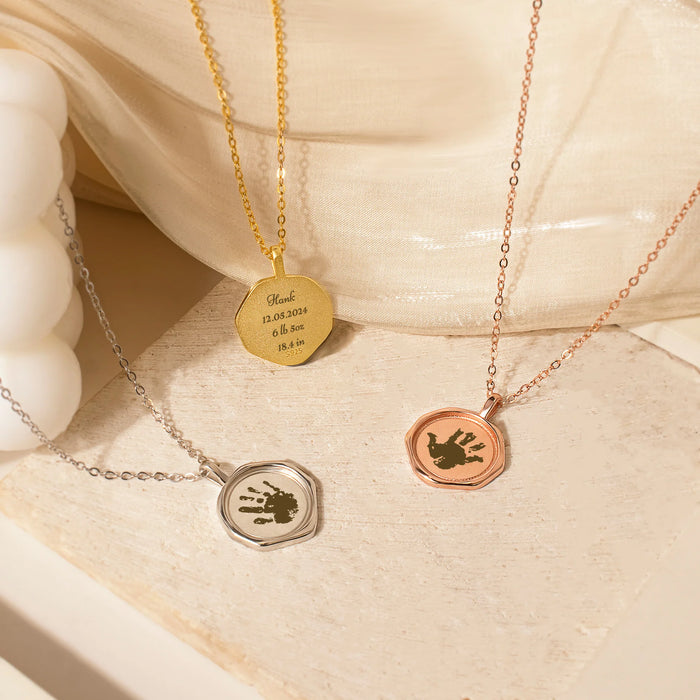 Fingerprint Stamped Necklace-Jewelry-Anavia-Afterlife Essentials