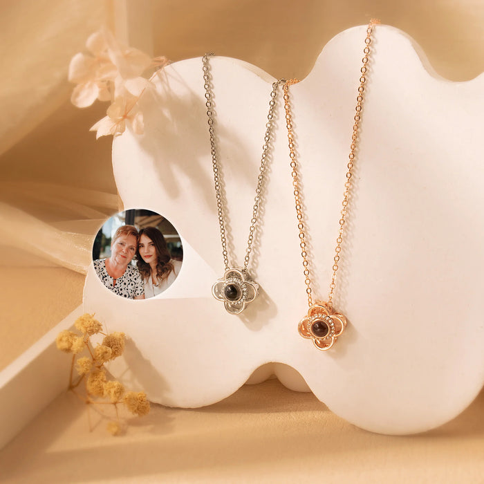 Clover Photo Projection Necklace-Jewelry-Anavia-Afterlife Essentials