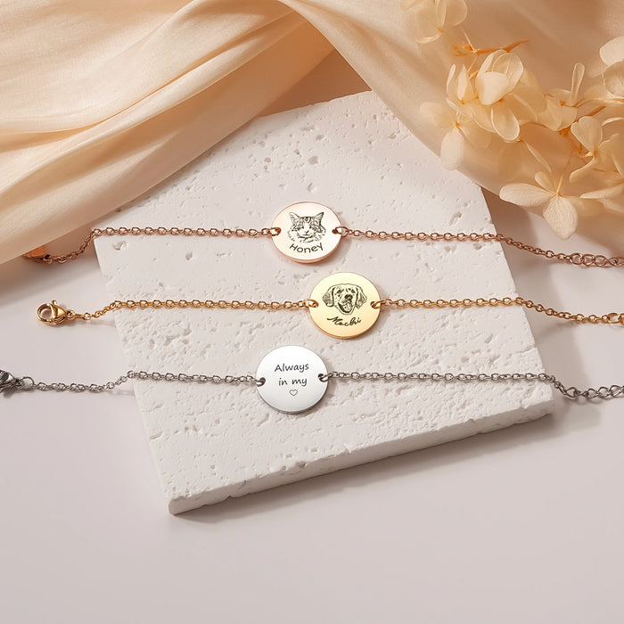 Personalized Pet Portrait Memorial Bracelet-Jewelry-Anavia-Afterlife Essentials