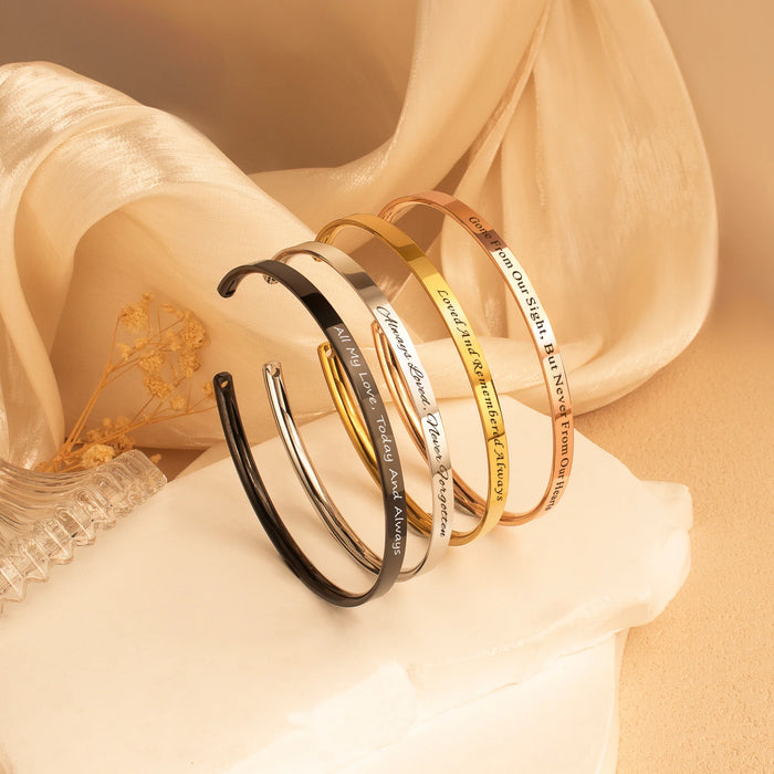 Custom Memorial Cuff Bangle-Jewelry-Anavia-Afterlife Essentials