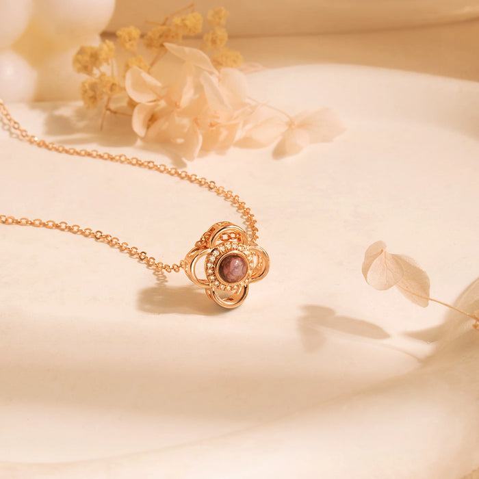 Clover Photo Projection Necklace-Jewelry-Anavia-Afterlife Essentials