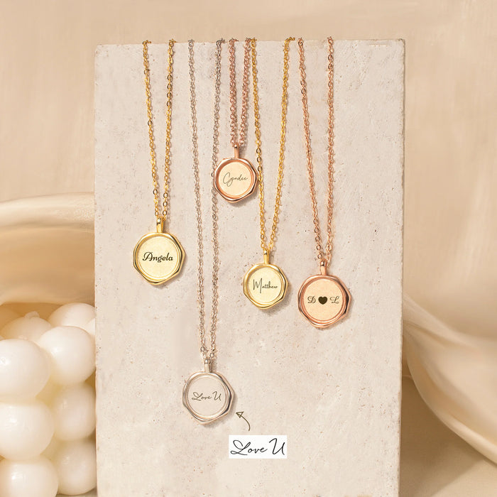 Custom Text Stamped Necklace-Jewelry-Anavia-Afterlife Essentials