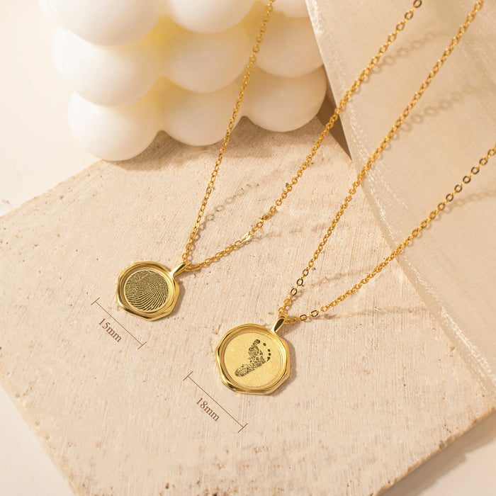 Fingerprint Stamped Necklace-Jewelry-Anavia-Afterlife Essentials