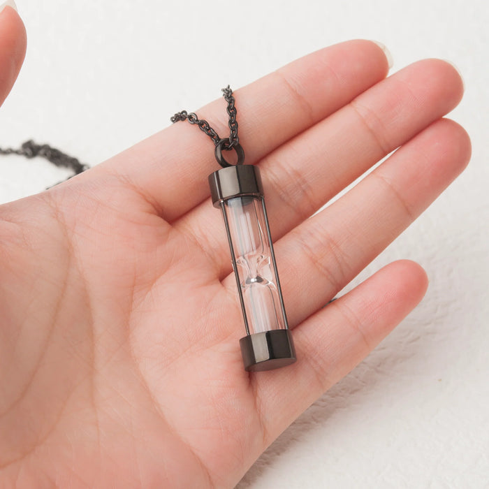 Hourglass Memorial Necklace Cremation Jewelry-Jewelry-Anavia-Afterlife Essentials