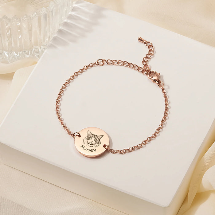 Personalized Pet Portrait Memorial Bracelet-Jewelry-Anavia-Afterlife Essentials