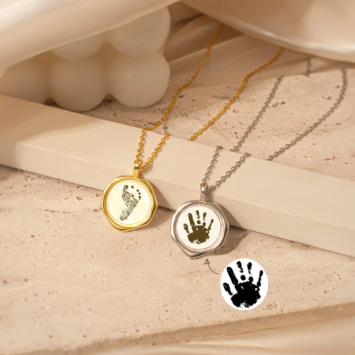 Fingerprint Stamped Necklace-Jewelry-Anavia-Afterlife Essentials