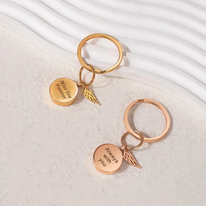 Round Coin Memorial Key Chain-Jewelry-Anavia-Afterlife Essentials