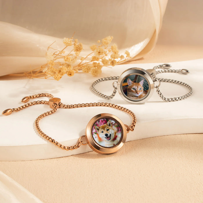 Photo Locket Pet Memorial Slider Bracelet-Jewelry-Anavia-Afterlife Essentials