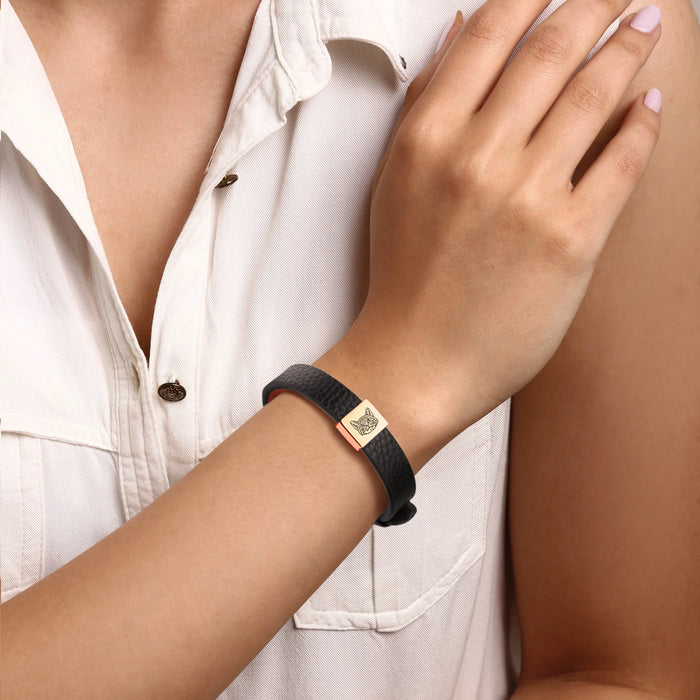 Personalized Pet Portrait Memorial Leather Bracelet-Jewelry-Anavia-Afterlife Essentials