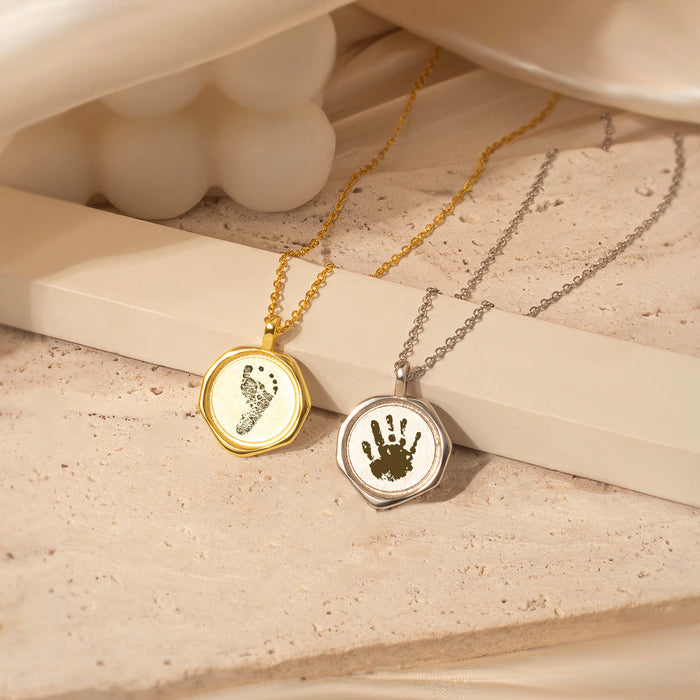 Fingerprint Stamped Necklace-Jewelry-Anavia-Afterlife Essentials