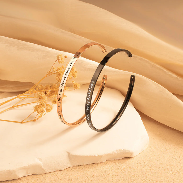 Custom Memorial Cuff Bangle-Jewelry-Anavia-Afterlife Essentials