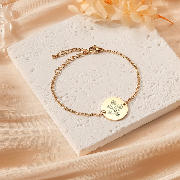 Birth Flower Bouquet Charm Bracelet-Jewelry-Anavia-Afterlife Essentials