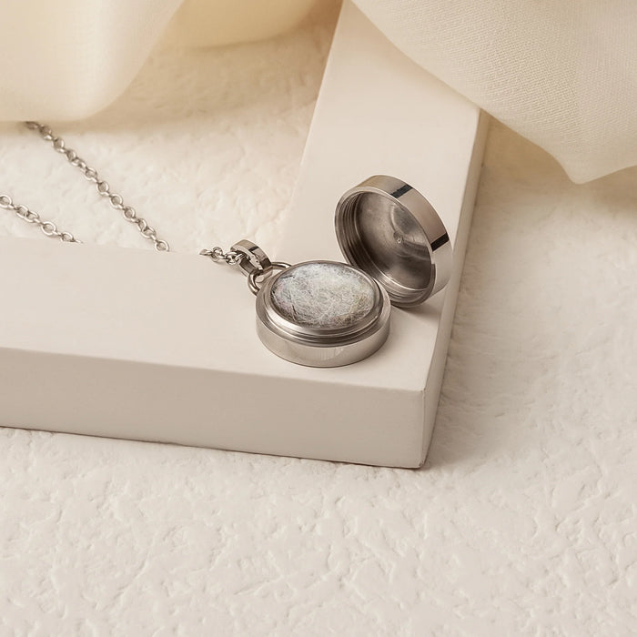 Pet Portrait Coin Memorial Cable Chain Necklace Cremation Jewelry-Jewelry-Anavia-Afterlife Essentials