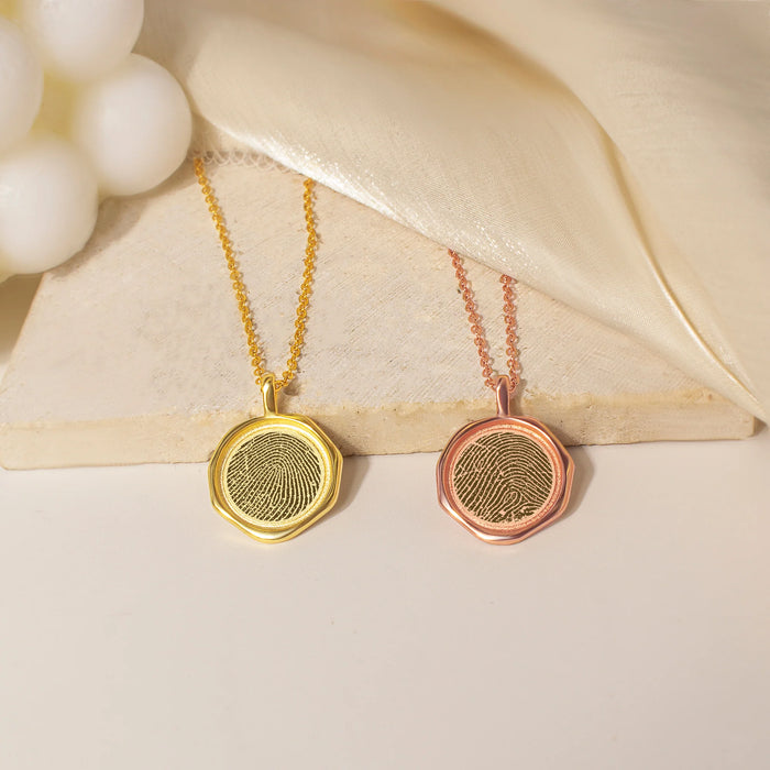 Fingerprint Stamped Necklace-Jewelry-Anavia-Afterlife Essentials