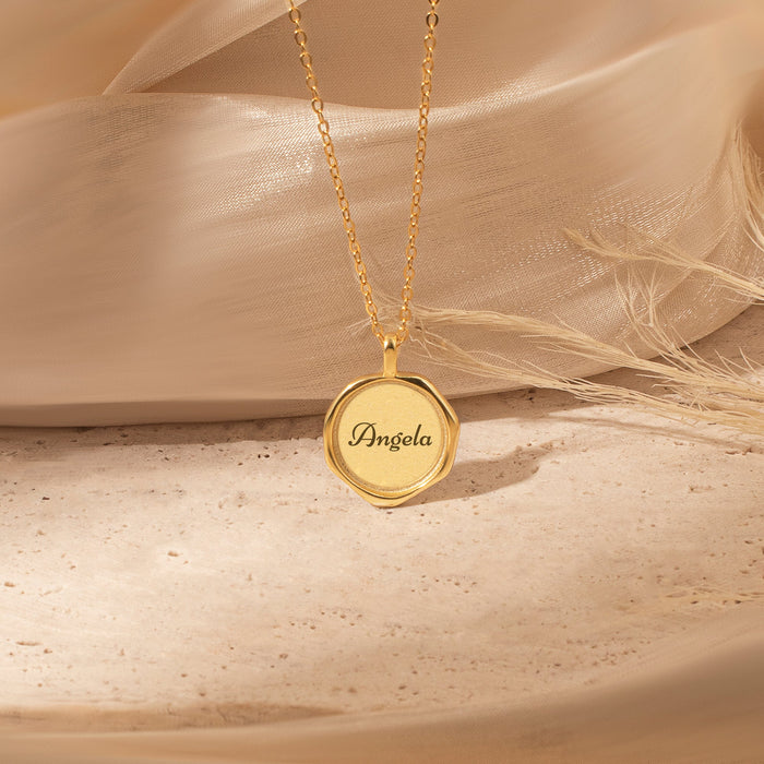 Custom Text Stamped Necklace-Jewelry-Anavia-Afterlife Essentials