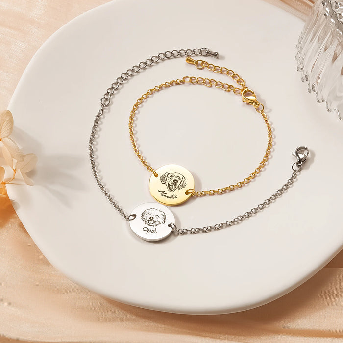 Personalized Pet Portrait Memorial Bracelet-Jewelry-Anavia-Afterlife Essentials