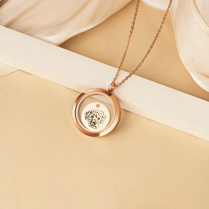 Pet Portrait Charm Photo Locket Necklace-Jewelry-Anavia-Afterlife Essentials