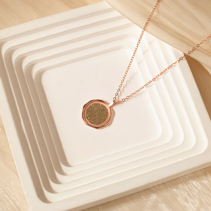 Fingerprint Stamped Necklace-Jewelry-Anavia-Afterlife Essentials