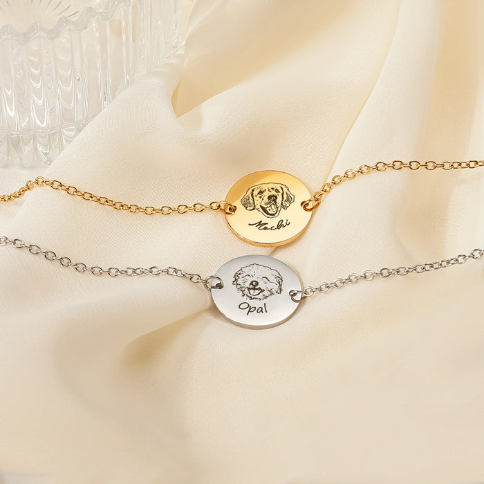 Personalized Pet Portrait Memorial Bracelet-Jewelry-Anavia-Afterlife Essentials