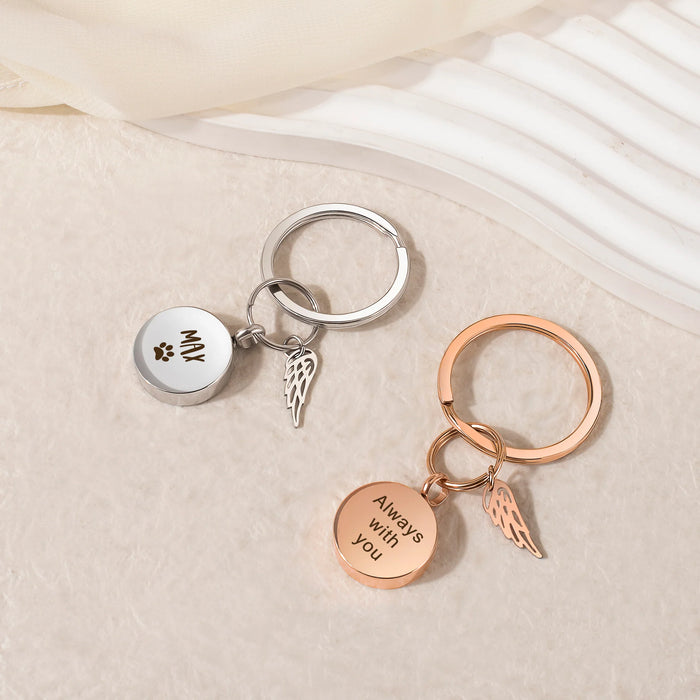 Round Coin Memorial Key Chain-Jewelry-Anavia-Afterlife Essentials