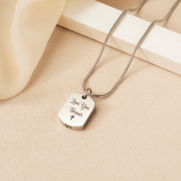 Stainless Steel Memorial Dog Tag Cremation Jewelry-Jewelry-Anavia-Afterlife Essentials
