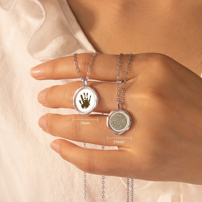 Fingerprint Stamped Necklace-Jewelry-Anavia-Afterlife Essentials