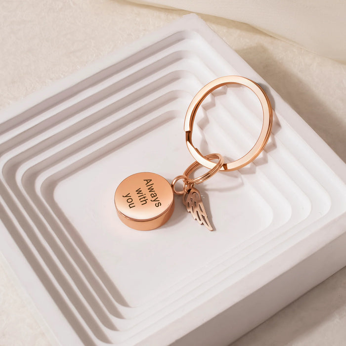 Round Coin Memorial Key Chain-Jewelry-Anavia-Afterlife Essentials