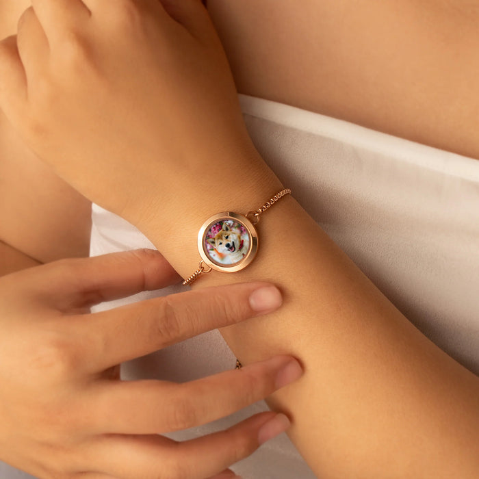 Photo Locket Pet Memorial Slider Bracelet-Jewelry-Anavia-Afterlife Essentials