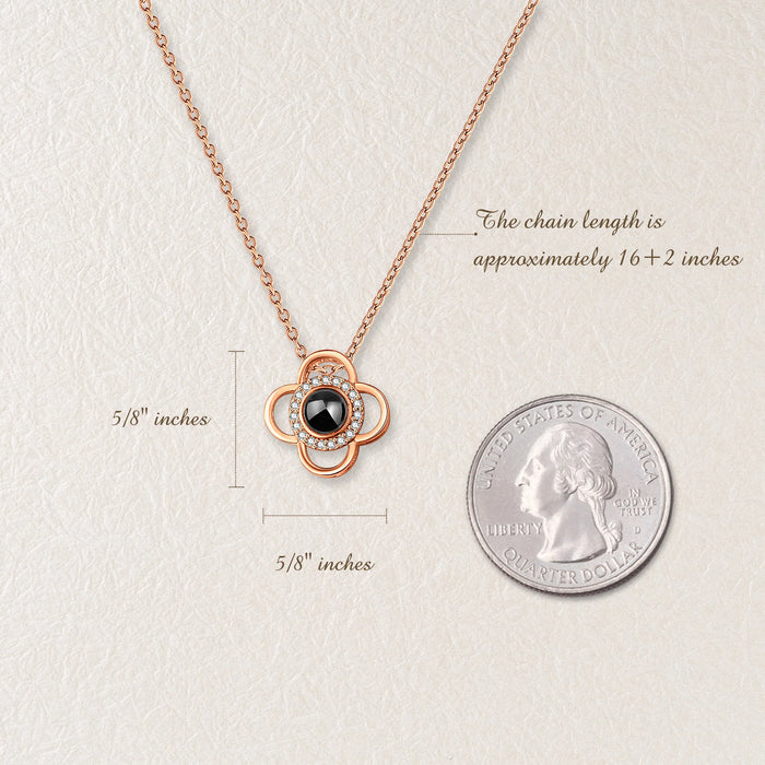 Clover Photo Projection Necklace-Jewelry-Anavia-Afterlife Essentials