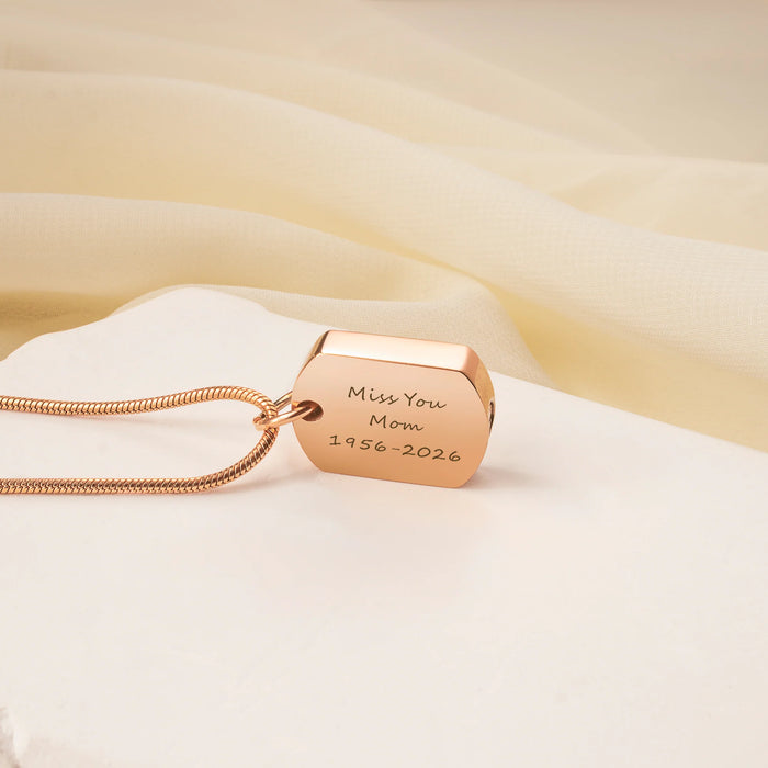 Vertical Engraving Dog Tag Memorial Necklace-Jewelry-Anavia-Afterlife Essentials