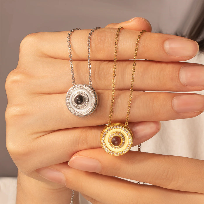 Round Photo Projection Necklace-Jewelry-Anavia-Afterlife Essentials