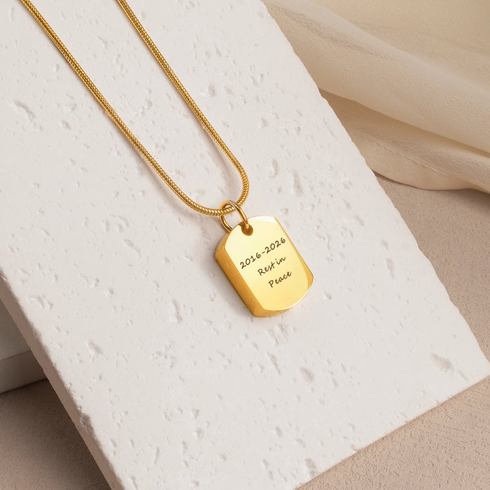 Stainless Steel Memorial Dog Tag Cremation Jewelry-Jewelry-Anavia-Afterlife Essentials