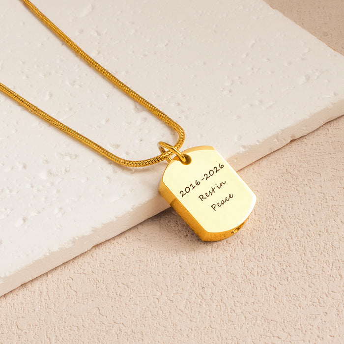 Stainless Steel Memorial Dog Tag Cremation Jewelry-Jewelry-Anavia-Afterlife Essentials