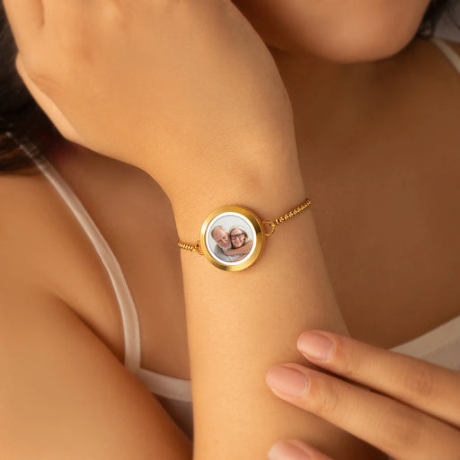 Photo Locket Slider Bracelet-Jewelry-Anavia-Afterlife Essentials