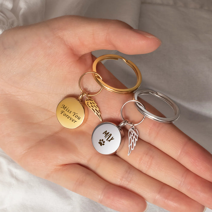 Round Coin Memorial Key Chain-Jewelry-Anavia-Afterlife Essentials