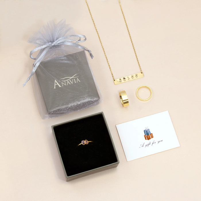 Waterdrop Birthstone Ring-Jewelry-Anavia-Afterlife Essentials